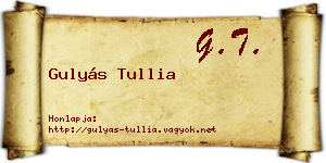 Gulyás Tullia névjegykártya