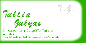 tullia gulyas business card